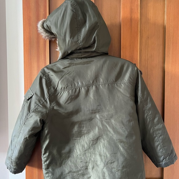 Janie and Jack warm winter coat Olive size 8 - Picture 4 of 7